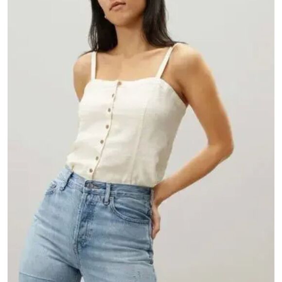 EVERLANE The Linen Picnic Top - Picture 1 of 5